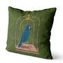 Tropical Cushion Blue Parrot On Green, Multiple Cols, thumbnail 3 of 9