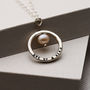 Personalised Pearl And Circle Necklace, thumbnail 2 of 7