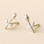 Sterling Silver Tulip Flower Stud Earrings, thumbnail 4 of 5