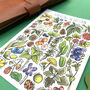 Foraging Plants Of Britain Watercolour Postcard, thumbnail 7 of 10