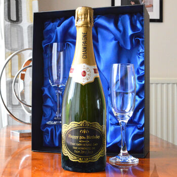 Personalised Birthday Champagne Gift Set, 2 of 3