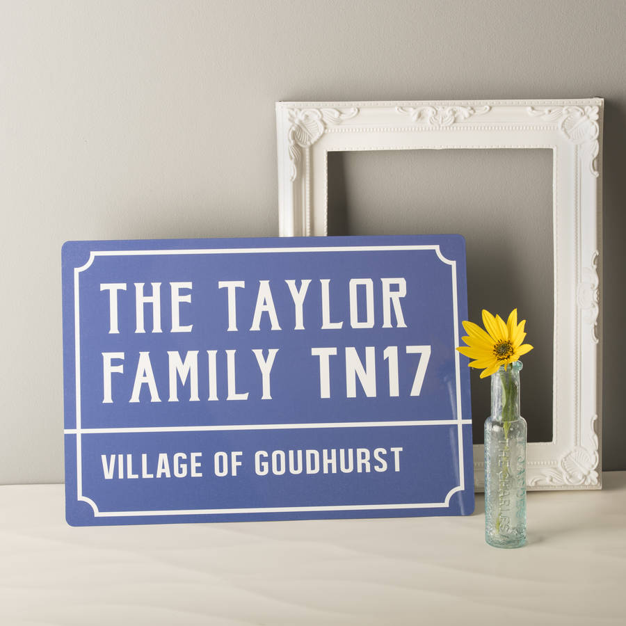 Personalised French Style Metal Street Sign, 1 of 2
