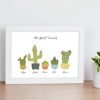 Personalised Cactus Family Print, 2 of 5