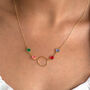 Family Circle Birthstone Necklace, thumbnail 3 of 12