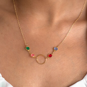 Family Circle Birthstone Necklace, 3 of 12