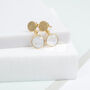 Salina Moonstone And Gold Plated Disc Earrings, thumbnail 1 of 4