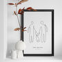 Personalised Family Holding Hands Print, thumbnail 1 of 6