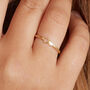 Diamond Slice Textured Gold Plated Silver Ring, thumbnail 3 of 7
