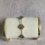 Double Sided 18 K Gold Plated Green Clover Bracelet, thumbnail 3 of 5