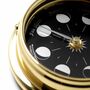 Prestige Solid Brass Moon Phase Clock, thumbnail 5 of 12