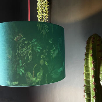 Wild Wood Deadly Night Shade Lampshade In Jade Green, 3 of 6