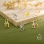 Sterling Silver Tiny Stethcope Stud Earrings, thumbnail 4 of 12