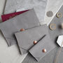 Grey Suede Leather Card Wallet, thumbnail 2 of 2