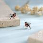 Bullfinch Sterling Silver Stud Earrings, thumbnail 4 of 11