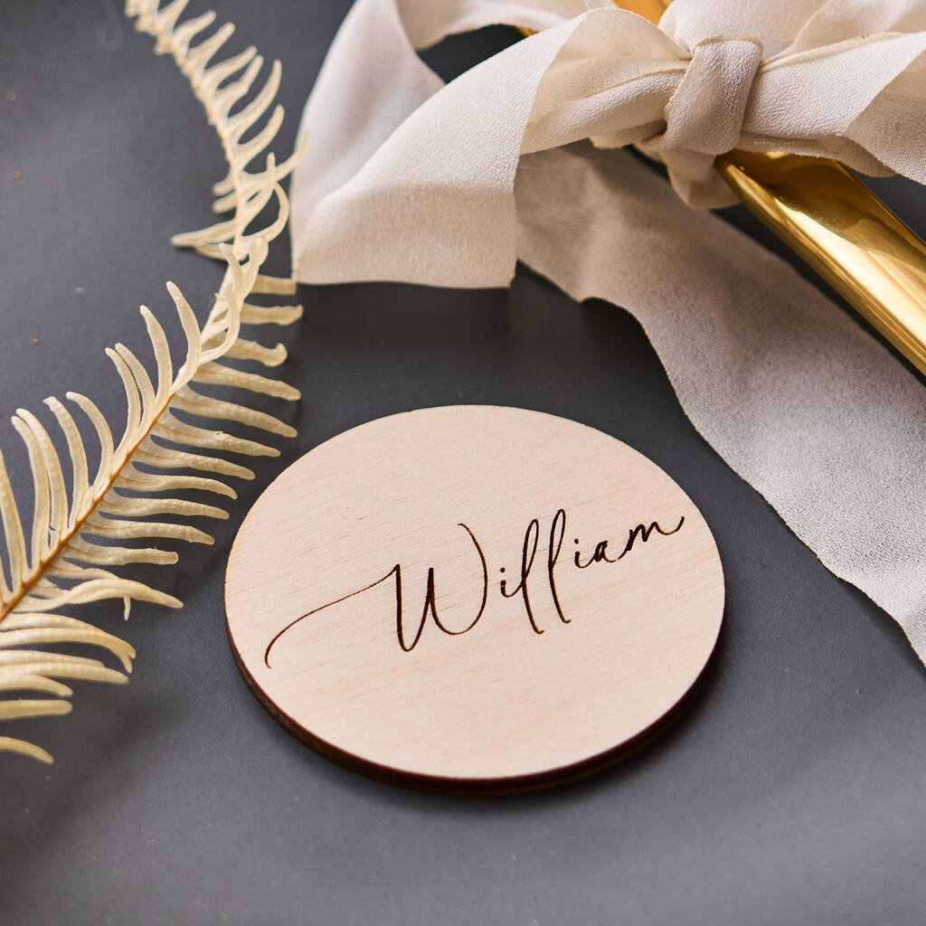 Wooden Circle Wedding Place Setting, 1 of 4