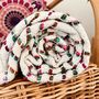 Hand Loomed Soft Sofa Rainbow Stripe Blanket Throw, thumbnail 6 of 10