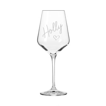 Personalised Love Heart Wine Glass, 9 of 10