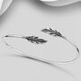 Sterling Silver Feather Cuff Bracelet, thumbnail 1 of 2