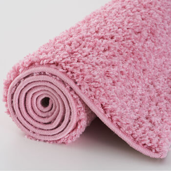 The Rugs Plain Pink Shaggy Rug, 10 of 10