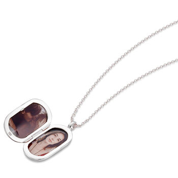Mens Sterling Silver Oval Tag Locket, 3 of 6