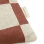 Vibes Rectangular Cushion Maroon Checks Fruit, thumbnail 2 of 3