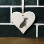 Alsation / German Shepherd Ceramic Heart, thumbnail 1 of 4
