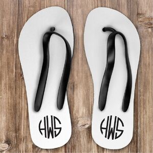 monogram flip flops