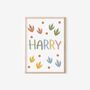 Childrens Personalised Dinosaur Print Set For Bedroom Or Nursery, thumbnail 4 of 4