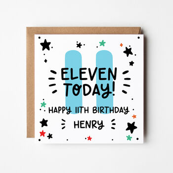 Ages 10 To 18 Blue Birthday Card, 2 of 9