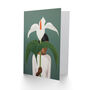 Giant Peace Lily Woman Flower Minimalist Her Card, thumbnail 2 of 4