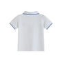 Magnus White/Blue Polo T Shirt With Tractor Embroidery, thumbnail 3 of 5