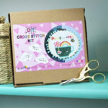 Rainbow Positivi Tea Cross Stitch Kit For Adults, 6 of 12