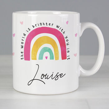 Personalised You Make The World Brighter Rainbow Mug, 3 of 5