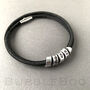 Vegan Personalised Secret Message Black Cork Bracelet, thumbnail 3 of 6