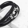 Personalised Men's Mayfair Leather Bracelet, thumbnail 6 of 8