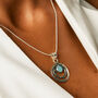 Infinity Universe Chalcedony Silver Necklace, thumbnail 1 of 9