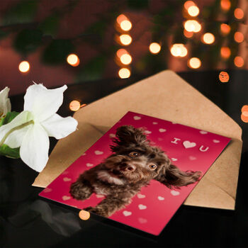 I Heart You Cute Fun Cockapoo Photo Dog Lover Valentine's Card, 4 of 6