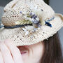 'Oxford Blue' Dried Flower Buttonhole Corsage, thumbnail 3 of 4