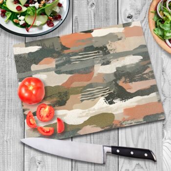 Dusk's Harmony Textured Glass Chopping Board, 3 of 8