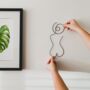 'The Cheeky One' Minimalist Wire Wall Art, thumbnail 1 of 4