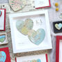 In Love Since Two Map Hearts Personalised Print, thumbnail 6 of 7