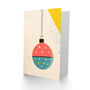 Pink Blue Ornament Bauble Stars Xmas Christmas Card, thumbnail 2 of 4