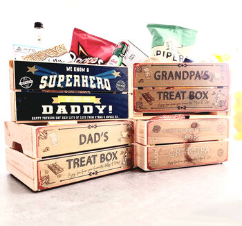 Personalised 'Vintage Rations' Treat Box Wooden Crate, 2 of 2