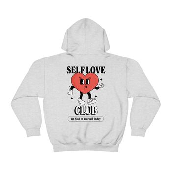 'Self Love Club' Cute Trendy Hoodie For Teens, 6 of 7