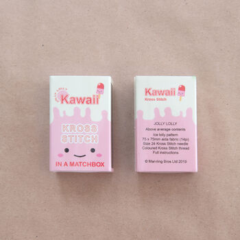 Kawaii Ice Lolly Mini Cross Stitch Kit, 6 of 9