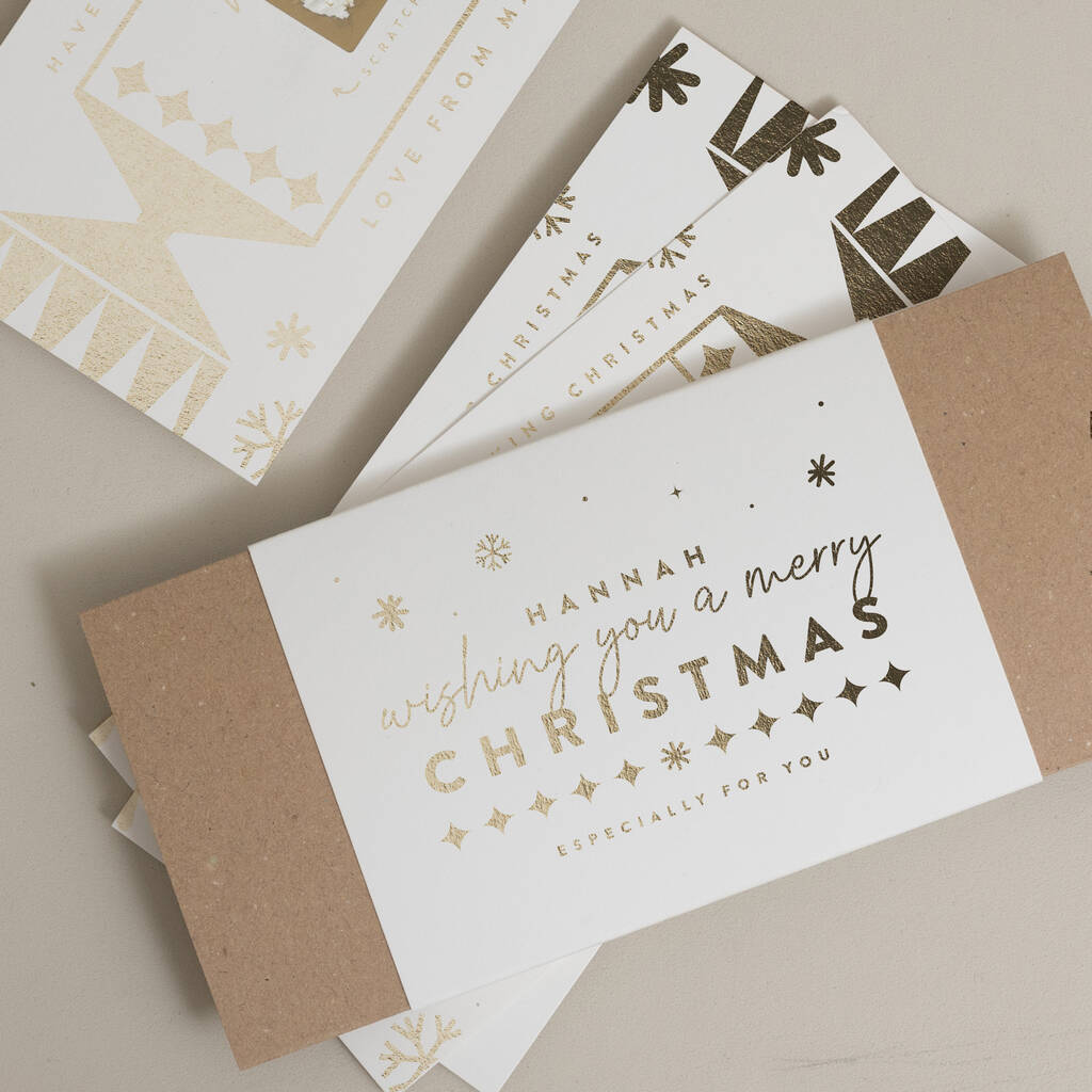 Christmas Gift Voucher Scratch Card By Twist Stationery ...