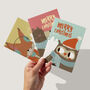 Set Of Eight A6 Cute Festive Animals Christmas Card Pack, thumbnail 2 of 5