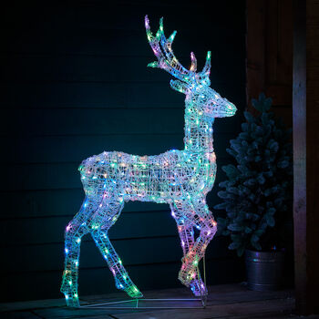 Twinkly Smart LED Outdoor Acrylic Christmas Stag Figure, 4 of 12