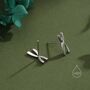 Chromosome Stud Earrings In Sterling Silver, thumbnail 4 of 12