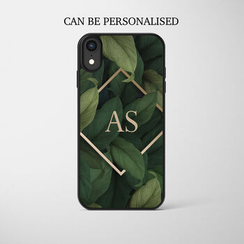 iPhone Case Personalised Art Deco Leaves, 2 of 4